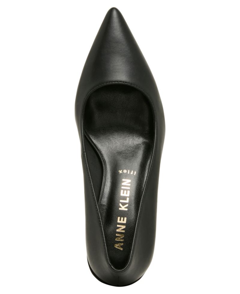 Women's Relena Pointed Toe Block Heel Leather Pumps
