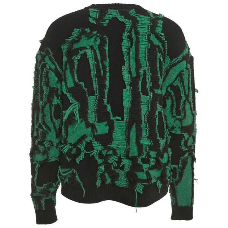 Women's Frayed Knit Crewneck Sweater