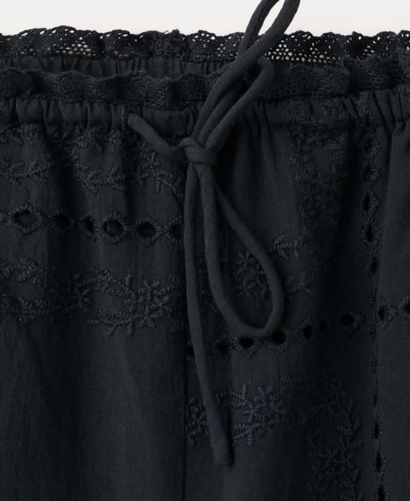 Women's Eyelet Embroidery Cotton Pants