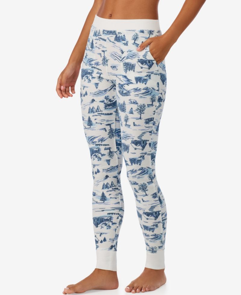 Women's Cozy Waffle-Knit Thermal Stretch Leggings