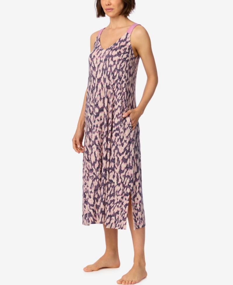 Women's V-Neck Sleeveless Animal-Print Chemise