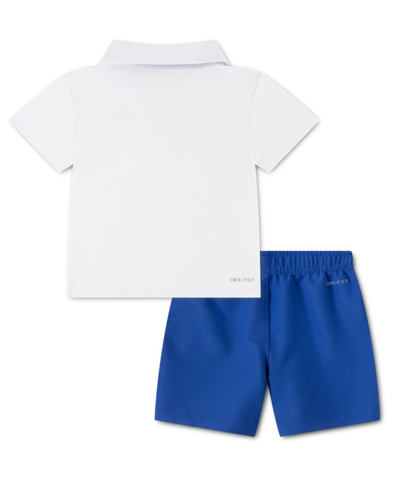 Baby Boys' Short-Sleeve Polo Shirt and Woven Shorts, 2-Piece Set