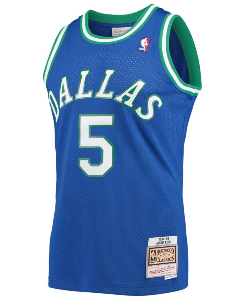 Men's Jason Kidd Blue Dallas Mavericks 1994-95 Hardwood Classics Swingman Player Jersey