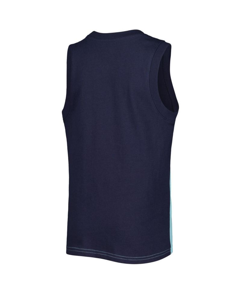 Big Boys and Girls Light Blue, Dark Sea Blue Seattle Kraken Revitalize Tank Top
