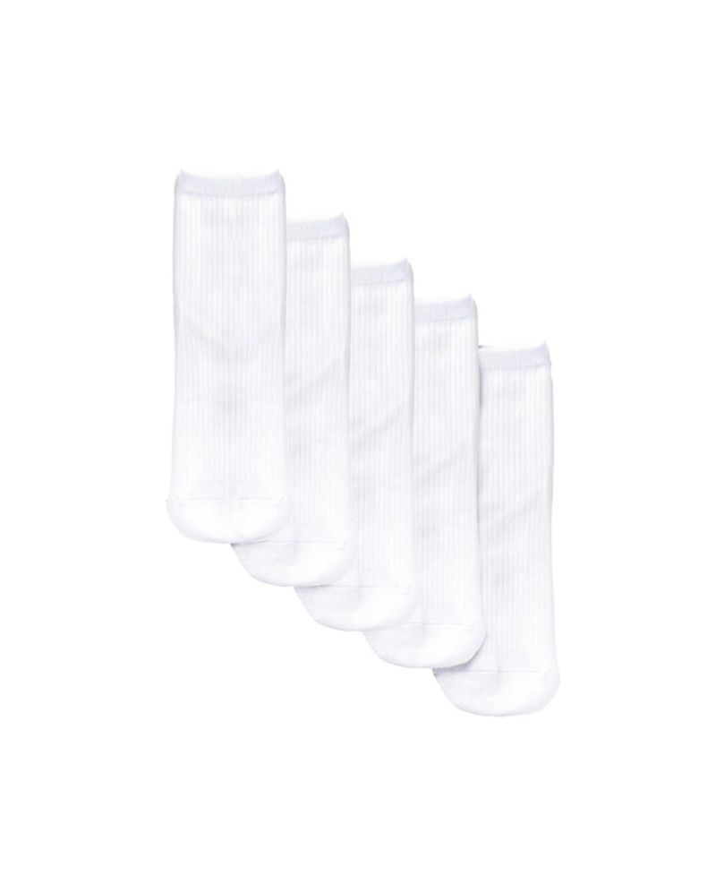 Women's Ribbed Cotton-Blend Ankle Socks, 5-Pack