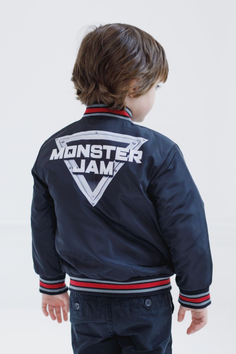 Boys Zip Up Varsity Bomber Jacket