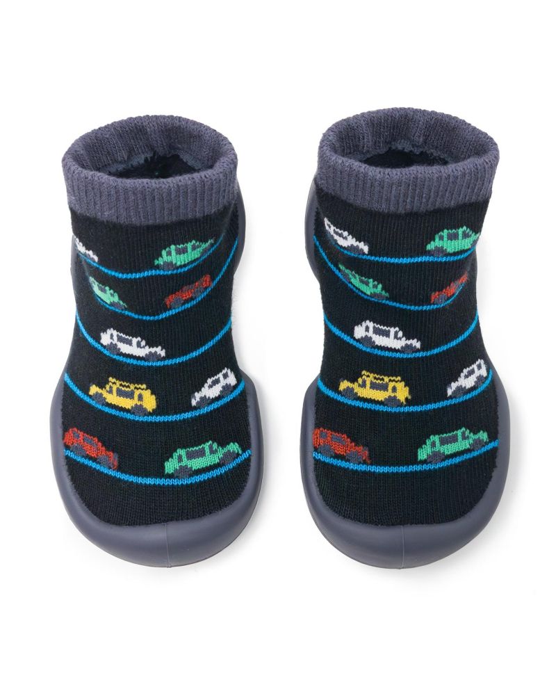 Baby Boys First Walk Sock Shoes Broom Broom