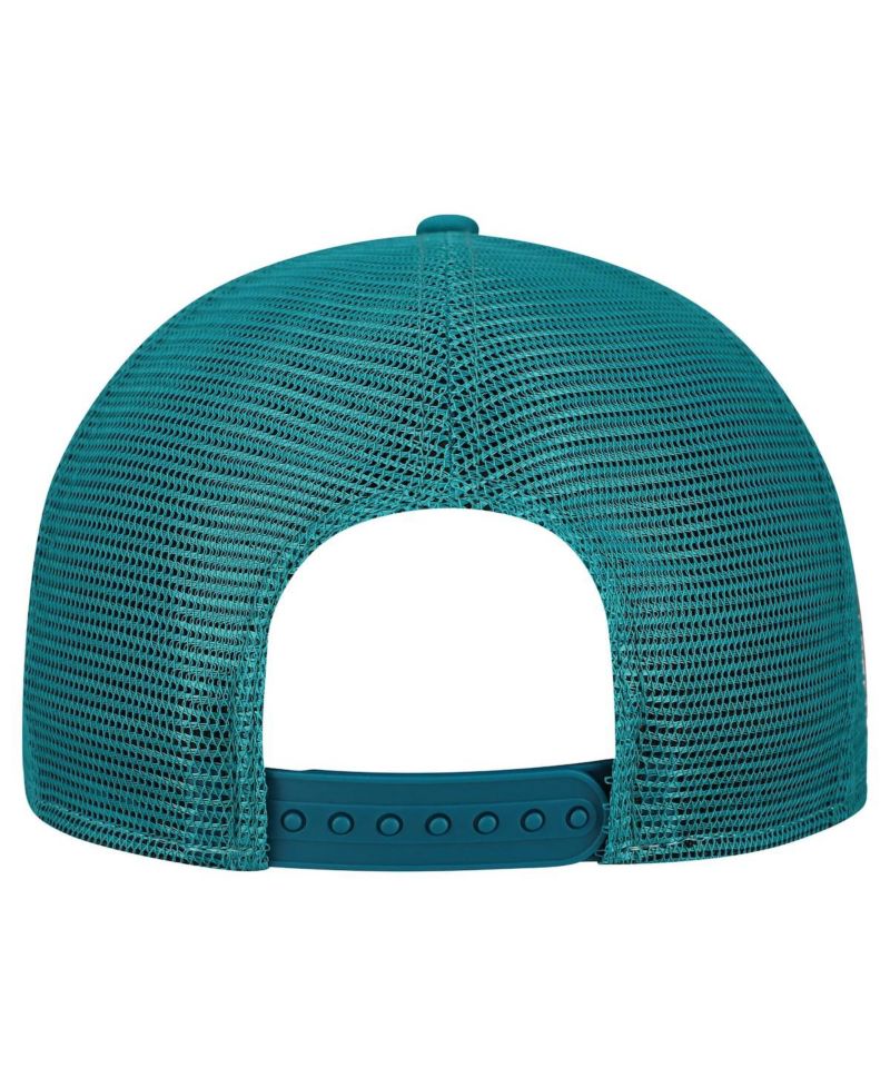 Men's Cream/Aqua Miami Dolphins Throwback Cutout A-Frame 9FIFTY Snapback Hat