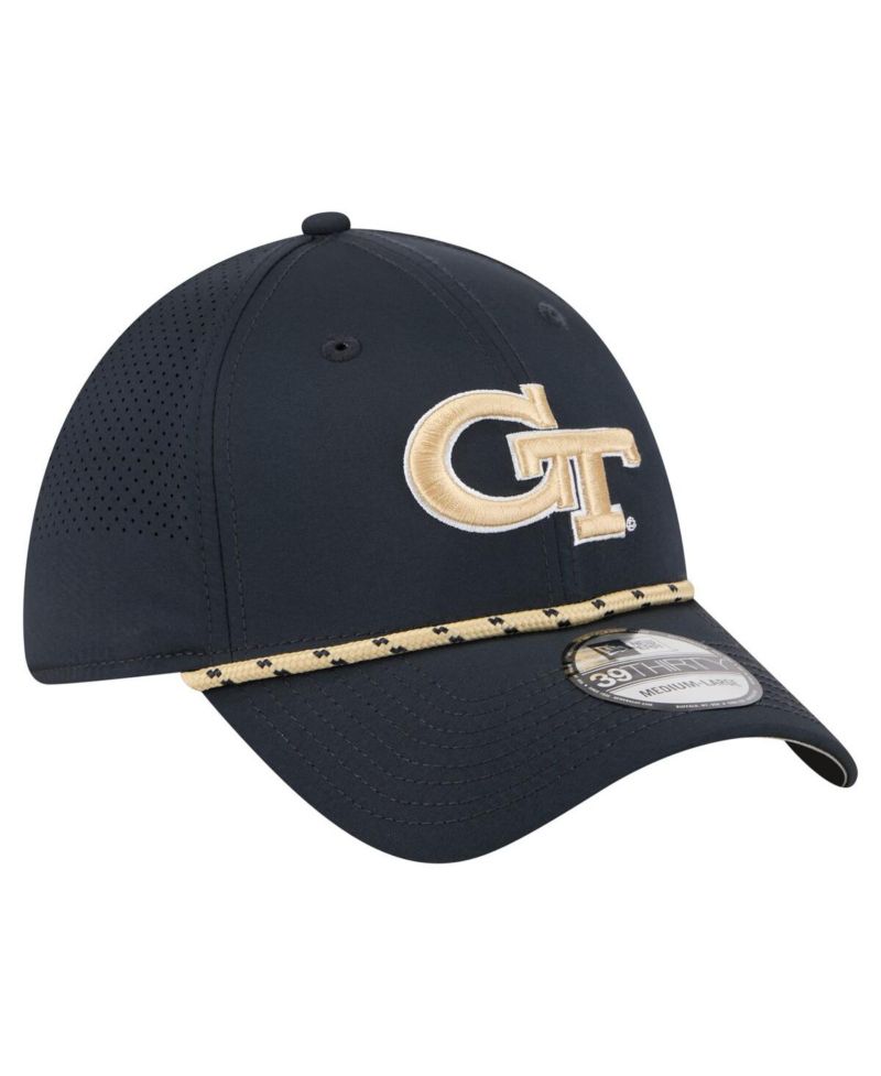 Men's Navy Georgia Tech Yellow Jackets Rope 39THIRTY Flex Hat