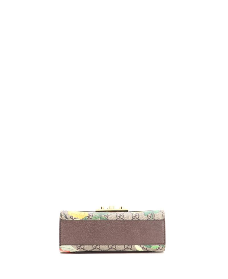 Small Padlock Tian Print GG Coated Canvas Shoulder Bag