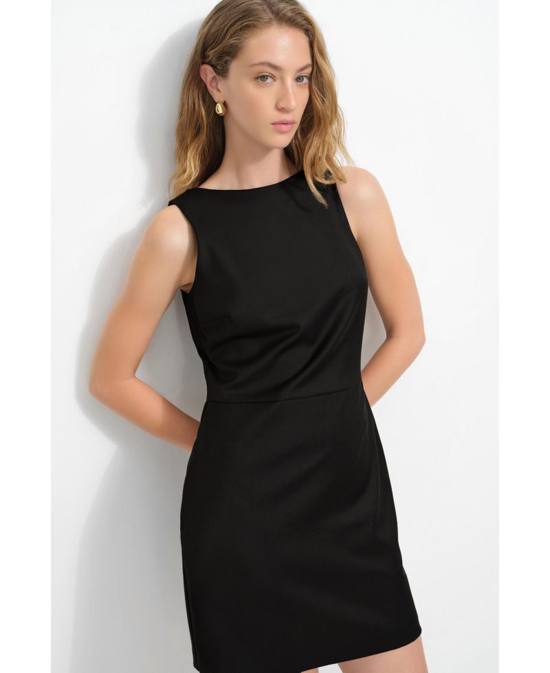 Women's Jessica Sleeveless Boat-Neck A-Line Dress with Pockets