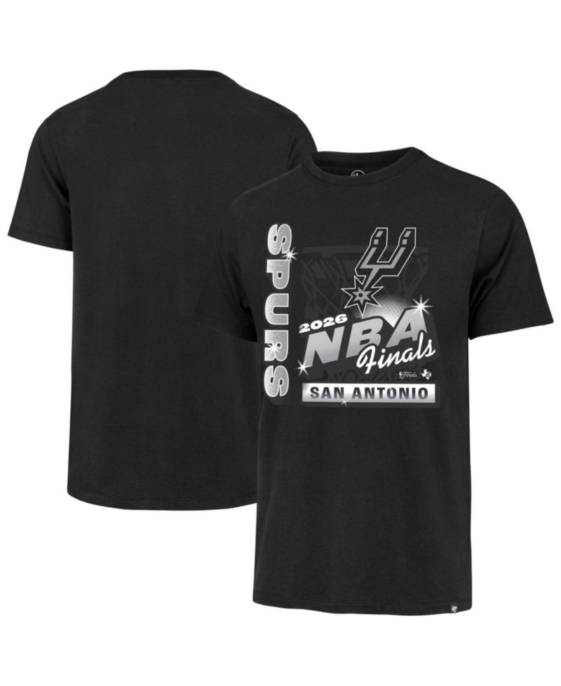 Men's Black San Antonio Spurs 2026 NBA Finals ID Franklin T-Shirt