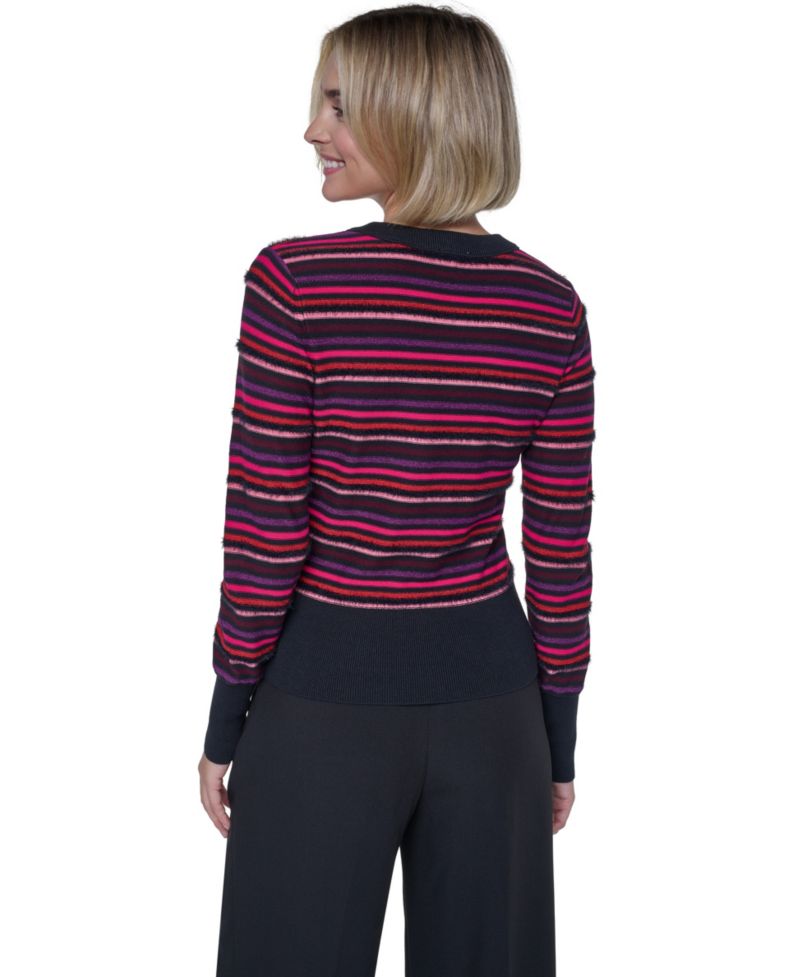 Women's St.Germain Combo Stripe Poorboy Crewneck Sweater