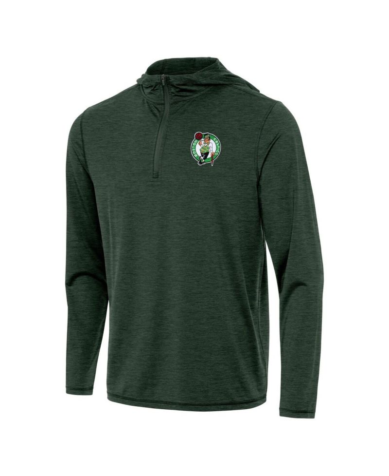 Men's Hunter Green Boston Celtics Tidy Quarter-Zip Hoodie
