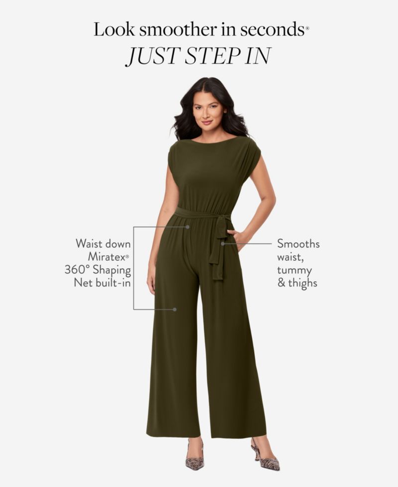Women's Boat Neck Shaping Jumpsuit