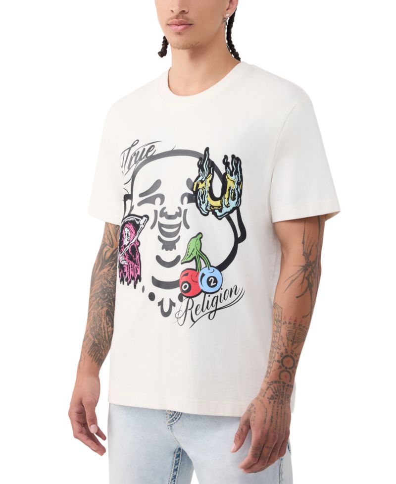 Men's Buddha Face Logo Short-Sleeve T-Shirt