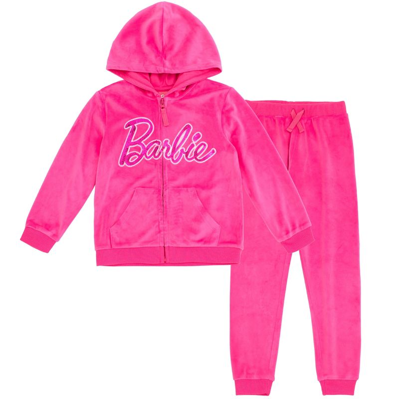 Toddler Girls Velour Matching Family Zip Up Hoodie & Pants Outfit Set Adult