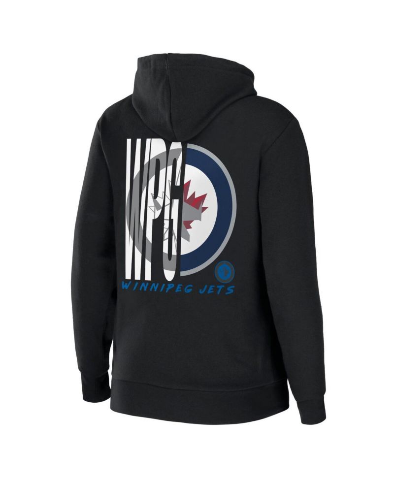 Women's Black Washington Capitals Sponge Fleece Full-Zip Hoodie