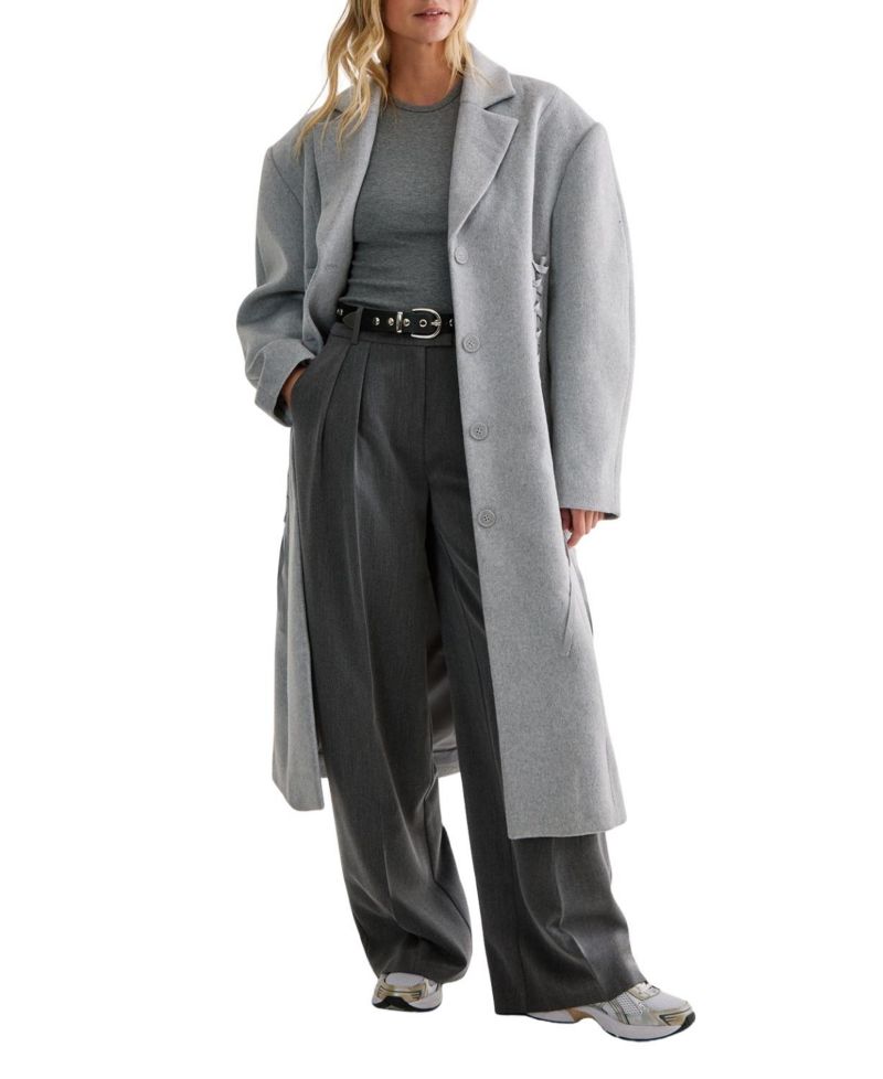 Premium Corseted Detail Maxi Coat