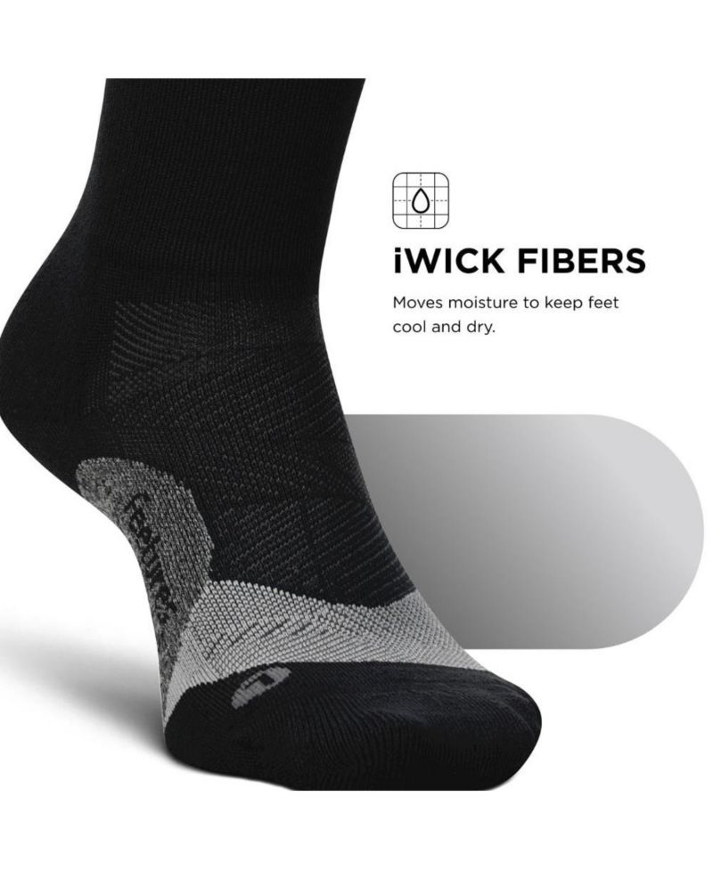Men's Elite Light Cushion Mini Crew Sock - Sport Sock with Targeted Compression