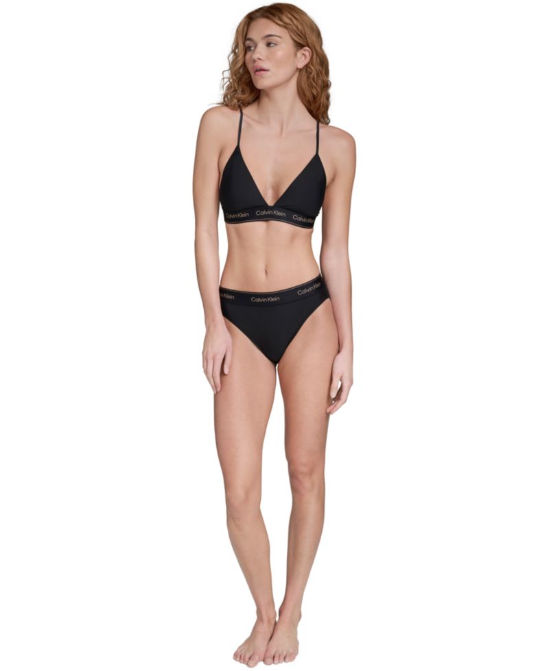 Women's V-Neck Bikini Top and Bottoms, 2-Piece Set