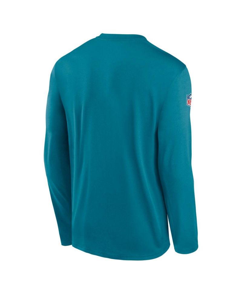 Men's Teal Jacksonville Jaguars Legend Small Logo Performance Long Sleeve T-Shirt