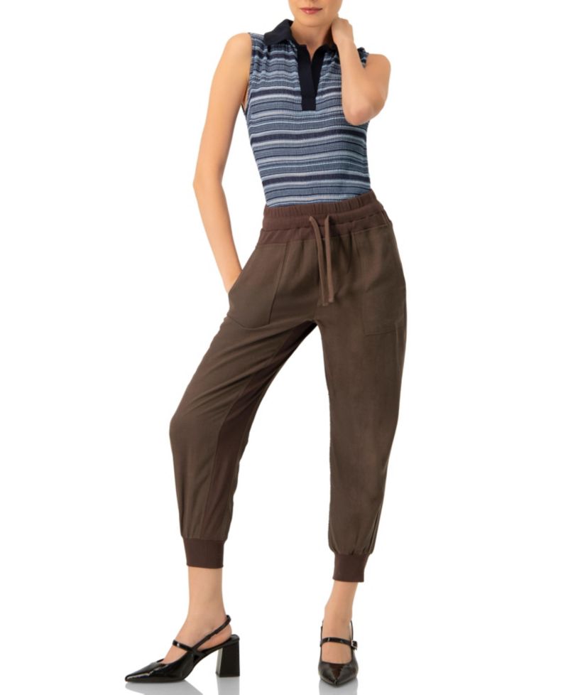 Women's Sleeveless Knitted Polo with Collar