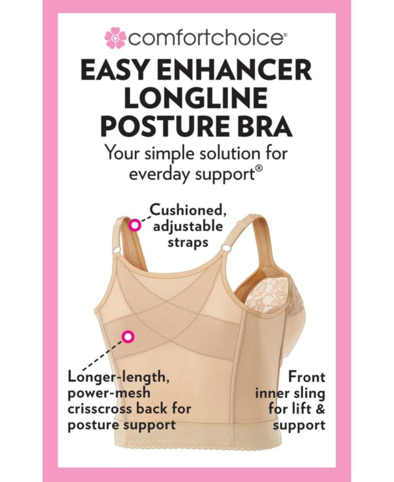 Women's Easy Enhancer Wireless Longline Posture Bra