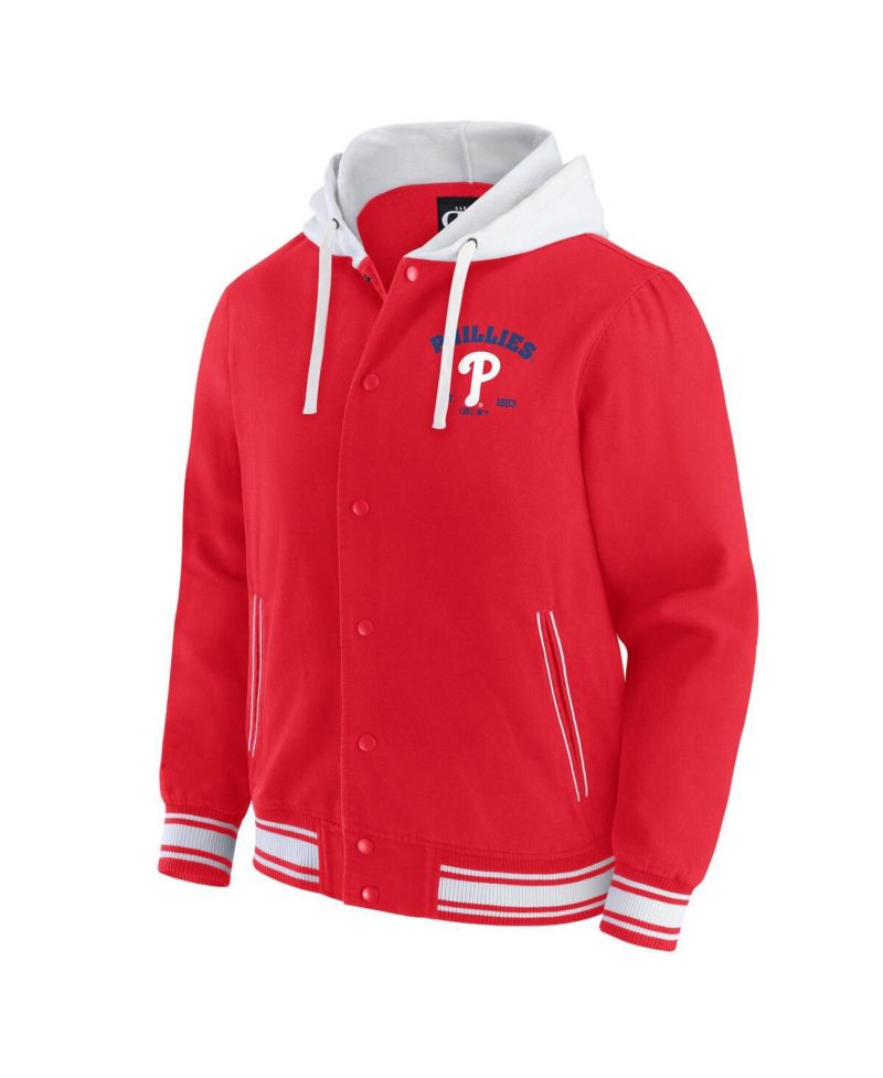Darius Rucker Collection by Men's Red Philadelphia Phillies Full-Snap Hooded Jacket