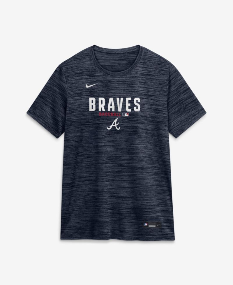 Women's Navy Atlanta Braves Authentic Collection Velocity Dri-FIT T-Shirt
