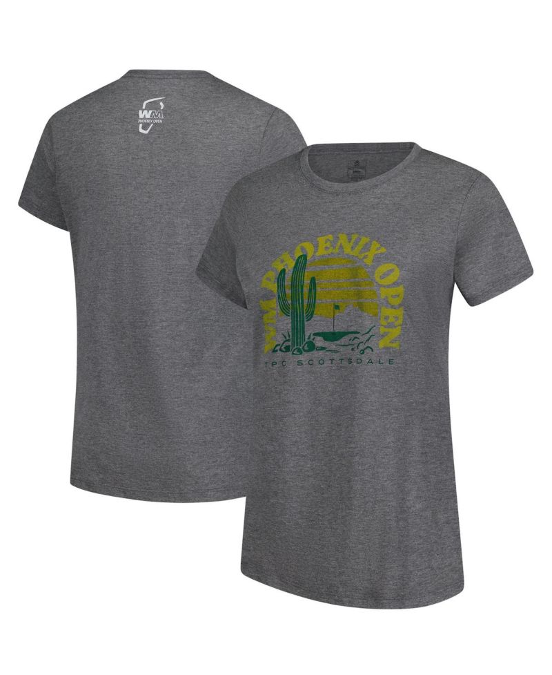 Women's Heather Gray 2025 WM Phoenix Open Cactus Danby Tri-Blend T-Shirt