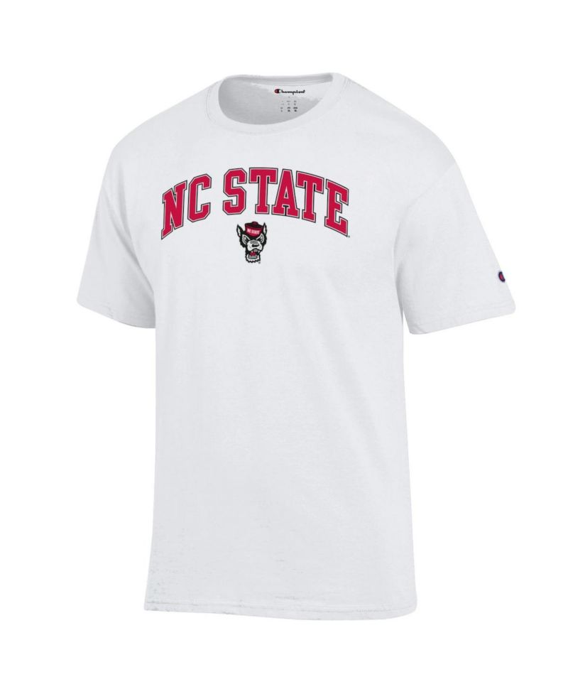 Men's Red NC State Wolfpack Arch Over Logo T-Shirt