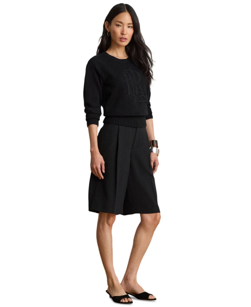 Women's High-Rise Double-Faced Bermuda Shorts