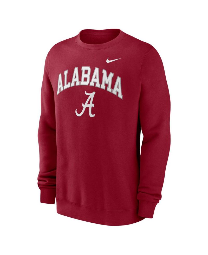 Men's Crimson Alabama Crimson Tide Arch Pullover Sweatshirt
