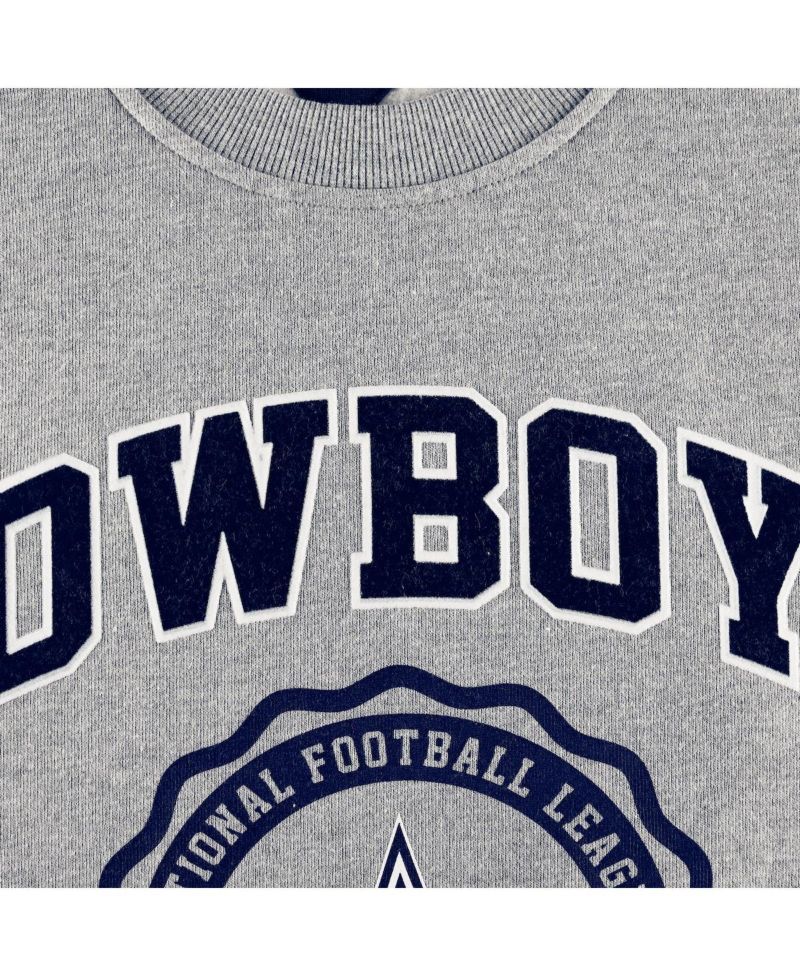 Men's Heather Gray Dallas Cowboys Ronald Crew Sweatshirt