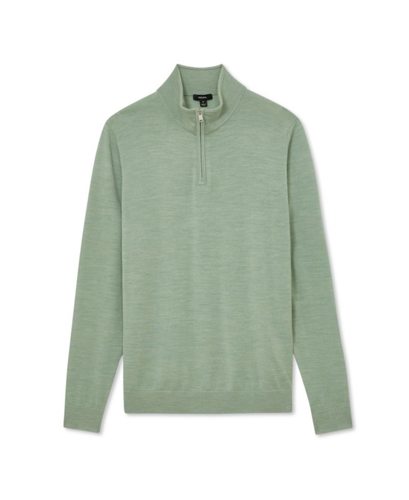Men's Blackhall Merino Wool Half-Zip Funnel-Neck Jumper