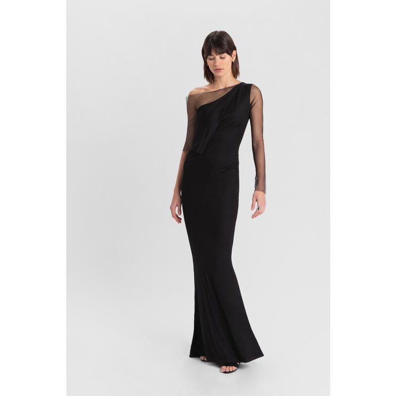 Women's Valeria Mesh-Overlay Sleeveless Evening Dress