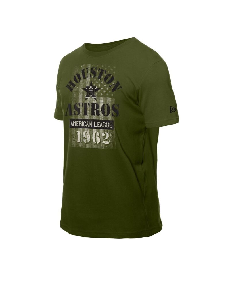 Men's Green Houston Astros Armed Forces T-Shirt