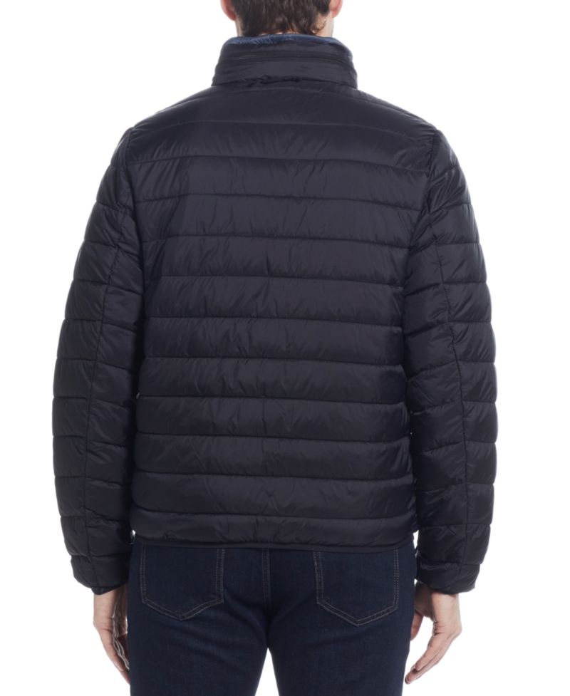 Men's Packable Neck Pillow Zip-Front Quilted Jacket