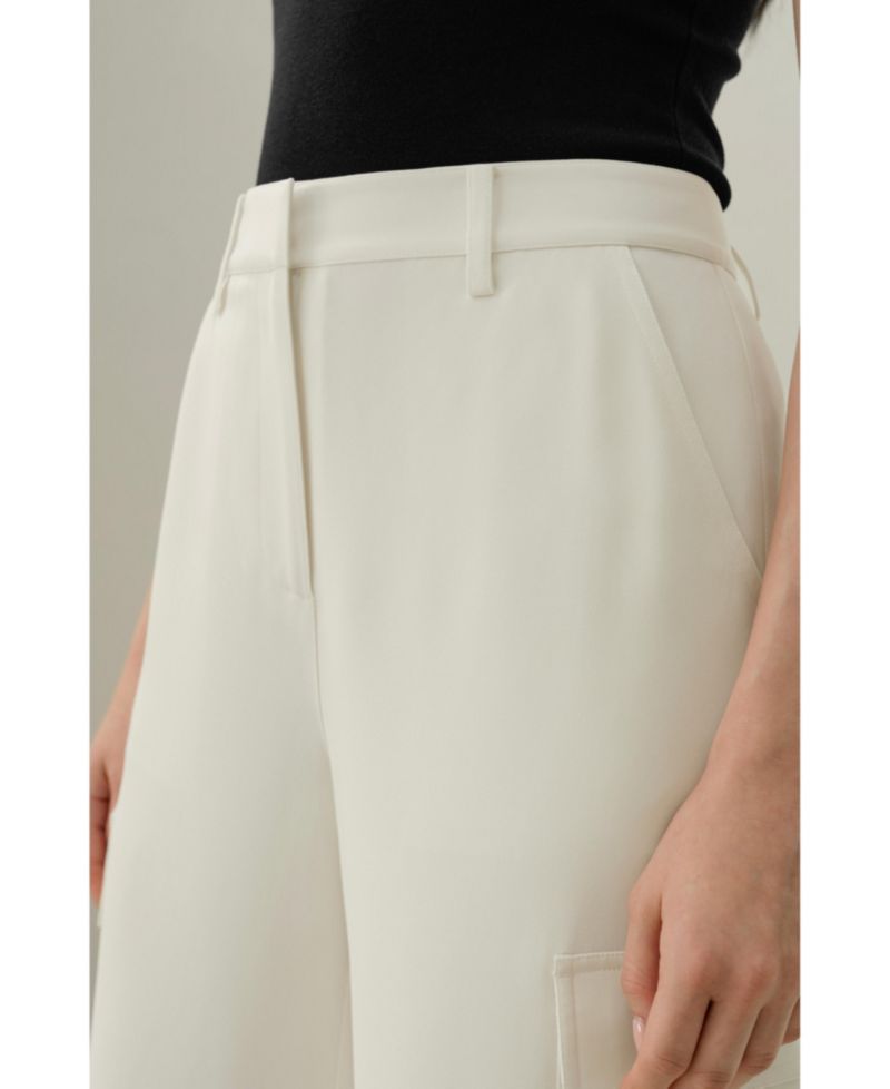 Women's Silk Crepe Cargo Pant