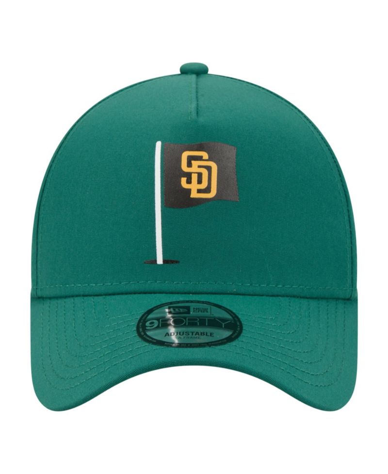 Men's Green San Diego Padres Pin Seeker 9FORTY A-Frame Adjustable Hat