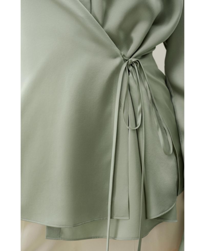 Women's Convertible Silk Charmeuse Shirt