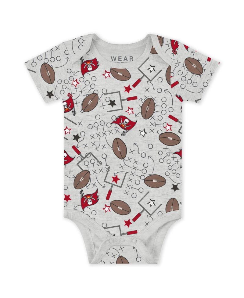 Baby Boys and Girls Newborn 3-Piece Tampa Bay Buccaneers Turn Me Around Bodysuits and Pant Set