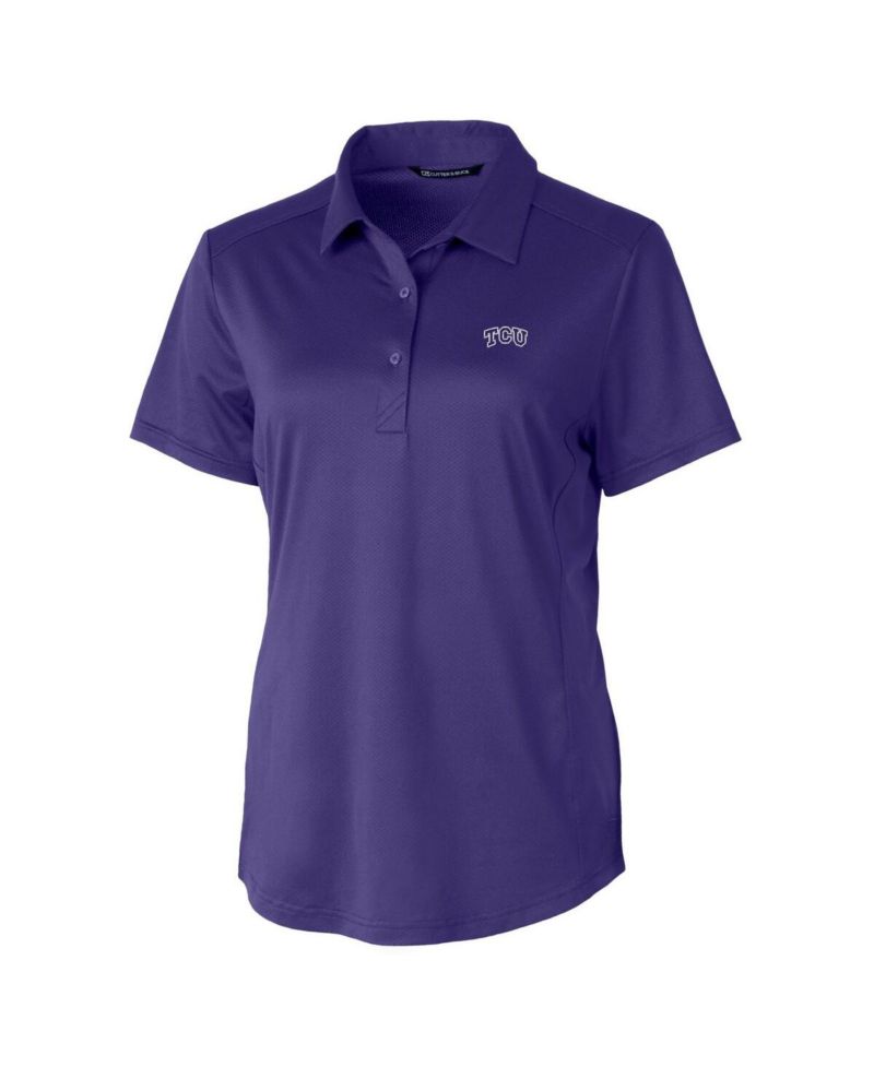 Women's Purple TCU Horned Frogs Prospect Textured Stretch Polo Shirt