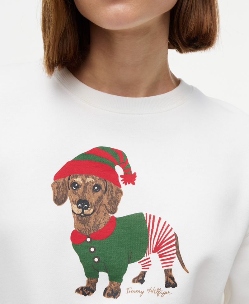 Women's Holiday Graphic Cotton-Blend Sweatshirt