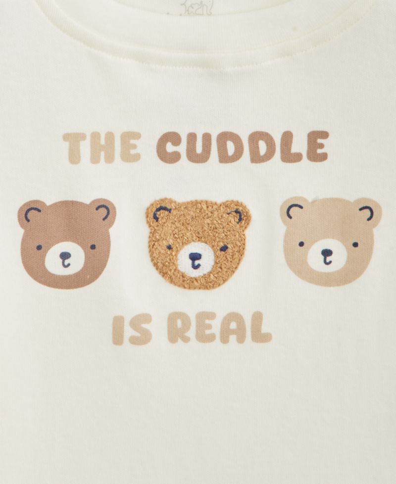 Baby Boys' 3M-24M Mix & Match Short-Sleeve The Cuddle Is Real Bear T-Shirt
