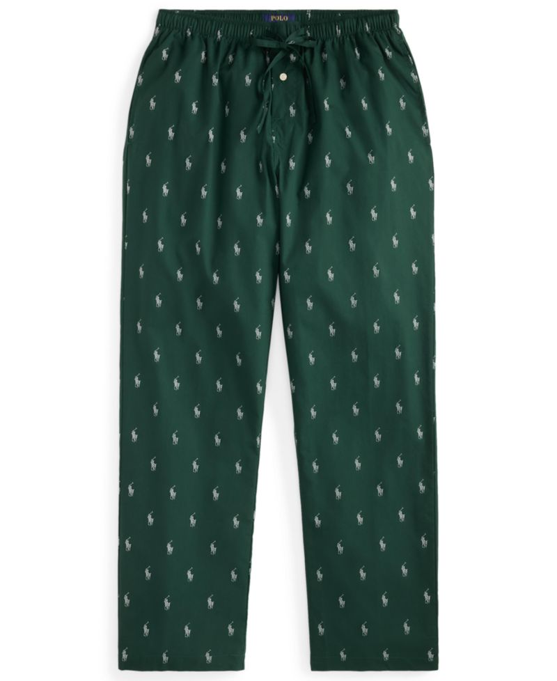 Men's Woven All Over Polo Player Pajama Pants