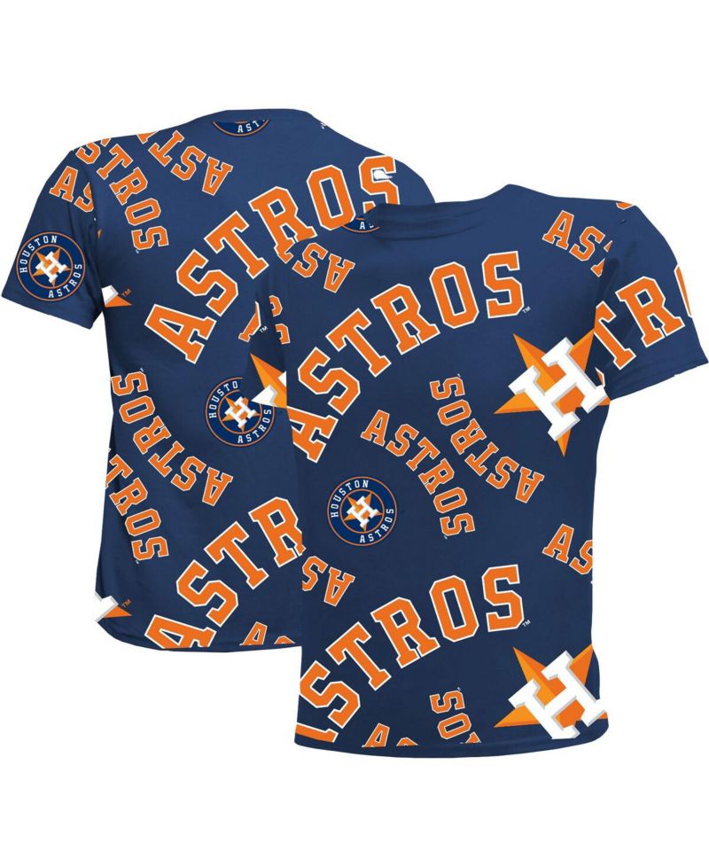 Big Boys and Girls Navy Houston Astros Allover Team T-shirt