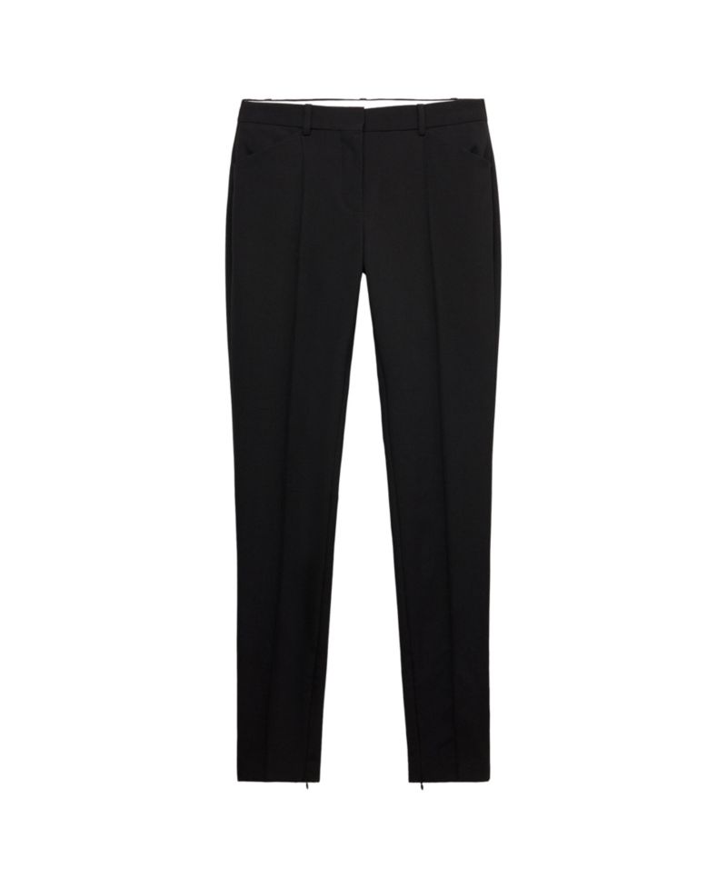 Women's Selection Wool-Blend Straight Mid-Rise Trousers