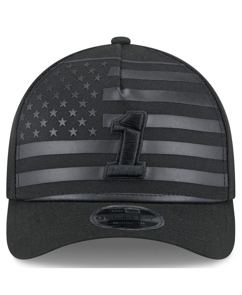Men's Black Ross Chastain American Flag 9FORTY M-Crown A-Frame Adjustable Hat